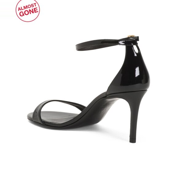 STUART WEITZMAN Black Made In Spain Patent Leather Sandals 75 - Picture 2 of 2